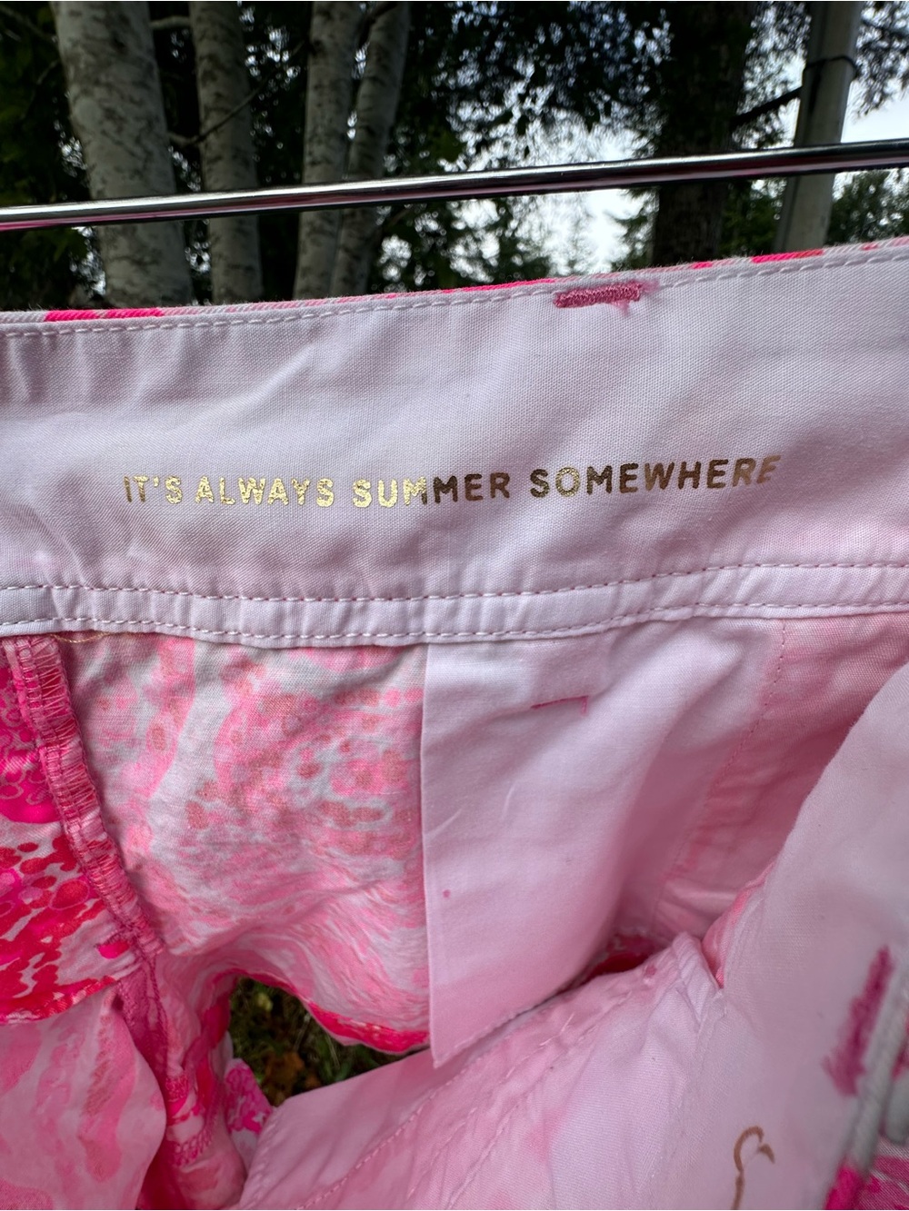 Lilly Pulitzer Pink Swirl Print Micro Shorts Preppy Resortwear Coastal Feminine - Picture 9 of 14